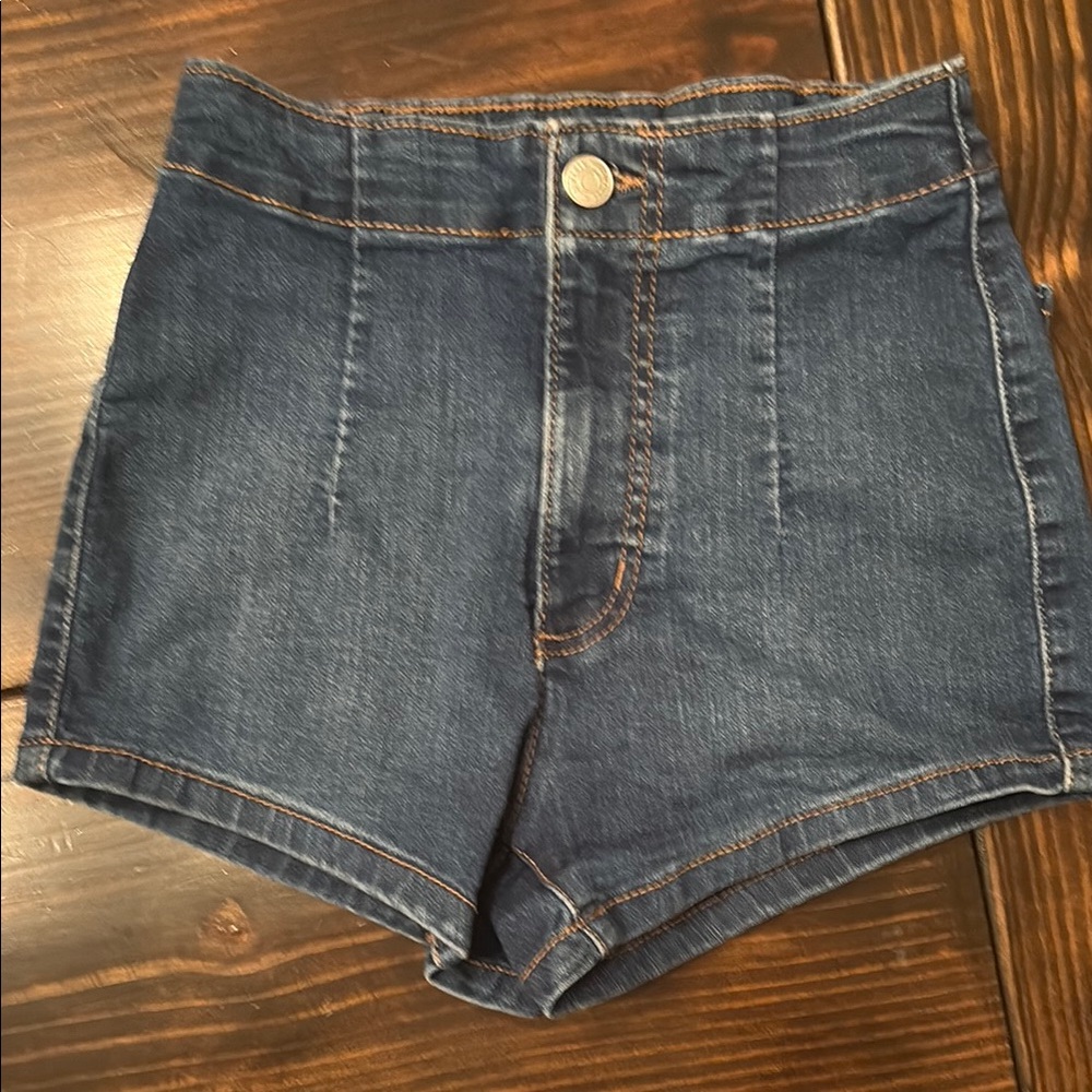 Wild Fable Blue Jean Shorts High-Waisted Fitted